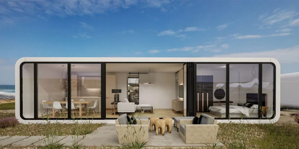 Utilize placas de MgO em casas modulares.