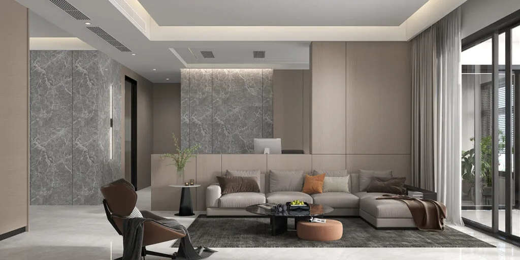 plafond en panneaux d'oxyde de magnésium